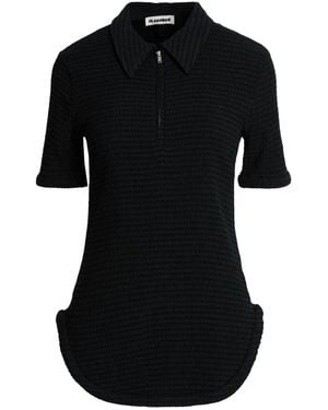 Jil Sander Polo Shirt Polyester, Cotton, Elastane - Black