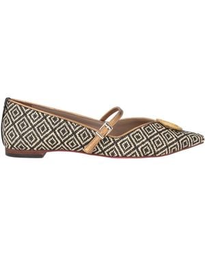 Dotz Ballet Flats Synthetic Raffia, Textile Fibers - Gray