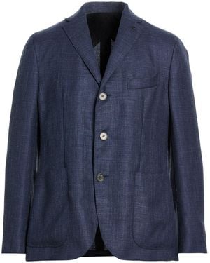 Peserico Blazer Virgin Wool, Silk, Linen - Blue