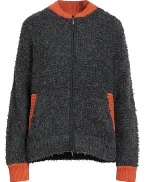 Anneclaire Cardigan Virgin Wool, Acrylic, Alpaca Wool, Polyamide, Elastane - Gray