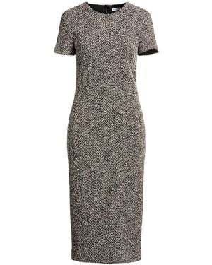Max Mara Midi Dress Cotton, Wool, Polyester, Polyamide, Elastane - Gray