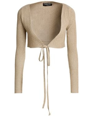 La Petite Robe Di Chiara Boni Wrap Cardigans Viscose, Polyester, Metallic Polyester, Polyamide - White