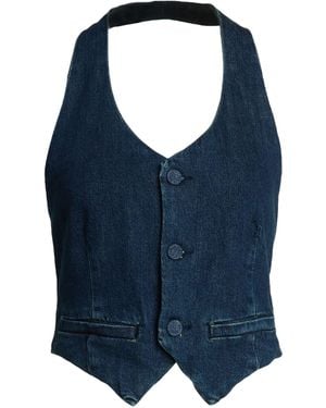 GOOD AMERICAN Top Cotton, Pre-Consumer Recycled Cotton, Elastane - Blue