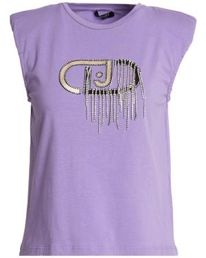 Liu Jo Lilac T-Shirt Cotton, Elastane - Purple