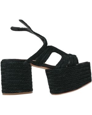 Paloma Barceló Sandals Textile Fibers - Black