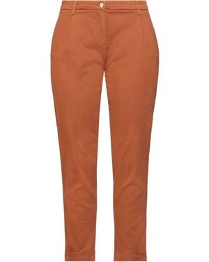 RE_HASH Tan Pants Cotton, Lyocell, Elastane - Brown