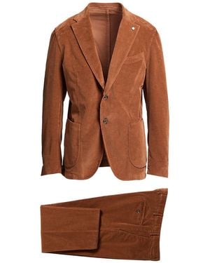 Luigi Bianchi Suit Cotton, Elastane - Brown