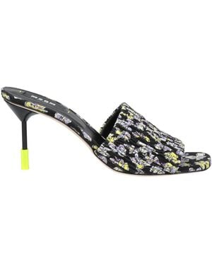 MSGM Sandals Textile Fibers - Black