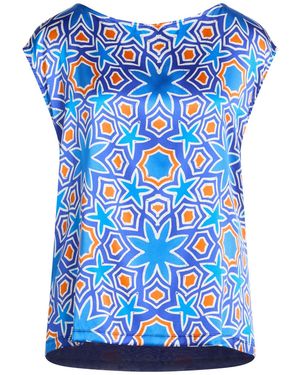 Niu Top Silk, Elastane, Viscose - Blue
