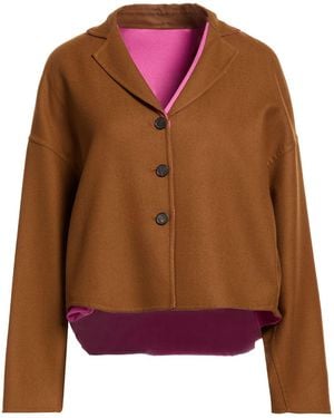 Fabiana Filippi Jacket Virgin Wool, Silk, Polyamide - Brown