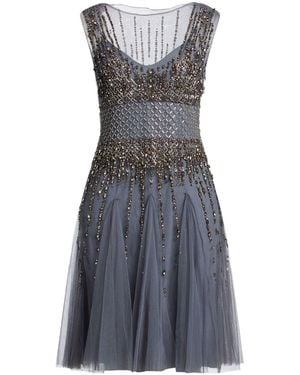 Alberta Ferretti Mini Dress Acetate, Elastane, Silk - Gray