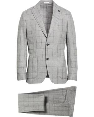 BRERAS Milano Suit Wool, Virgin Wool, Elastane - Grey