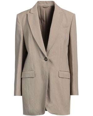 Brunello Cucinelli Blazer Viscose, Linen, Brass - Natural