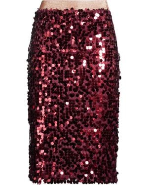 Dixie Burgundy Midi Skirt Polyester - Red