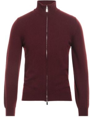 Fedeli Cashmere Burgundy Cardigan Cashmere - Red