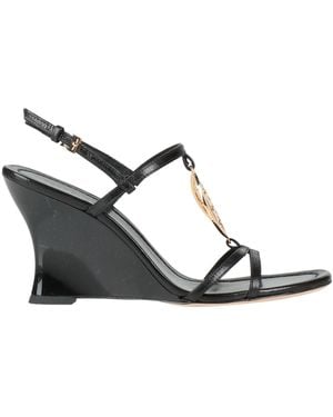 Tory Burch Sandals Leather - Metallic