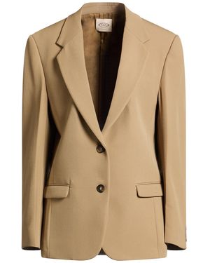 Tod's Camel Blazer Virgin Wool - Natural
