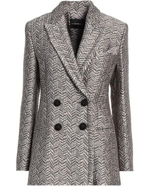 Emporio Armani Blazer Polyester, Acrylic, Wool, Polyamide, Synthetic Fibers - Gray