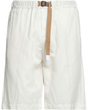 White Sand Cream Shorts & Bermuda Shorts Lyocell, Linen, Cotton - White