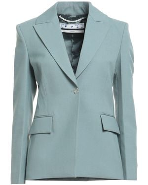 ジャケット OFF-WHITE GREY SINGLE-BREASTED PINSTRIPE JACKET Off-White c/o Virgil Abloh Blazers, sport coats and suit