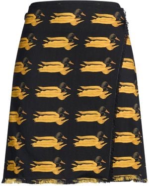 Burberry Mini Skirt Wool, Calfskin - Black