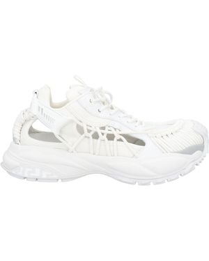 Versace Mercury Sneakers Calfskin, Textile Fibers - White