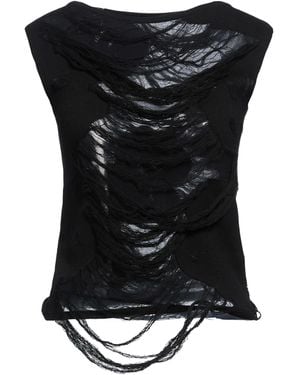 MM6 by Maison Margiela Top Cotton, Polyamide - Black