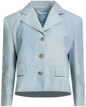 Ermanno Scervino Slate Blazer Viscose, Polyester - Blue