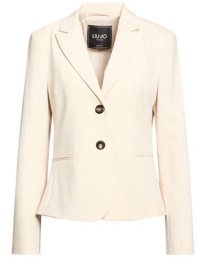 Liu Jo Blazer Polyester, Viscose, Elastane - Natural