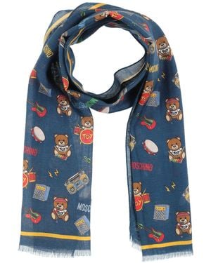 Moschino Scarf Modal, Wool - Blue