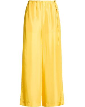 SOLOTRE Pants Silk - Yellow