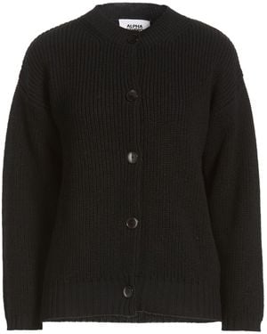 Alpha Studio Cardigan Merino Wool - Black