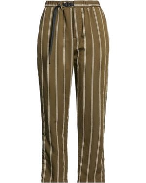 White Sand Military Trousers Viscose, Polyester, Cotton - Green