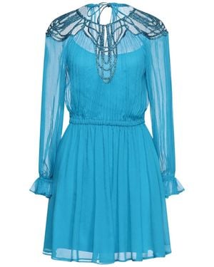 Alberta Ferretti Mini Dress Silk - Blue