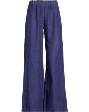 120% Lino Pantalone - Blu