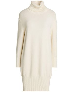 CROCHÈ Cream Turtleneck Viscose, Polyester, Polyamide - White