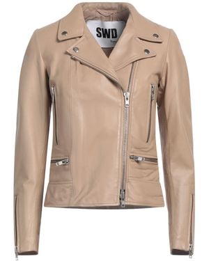 SWD by S.w.o.r.d. Jacket Leather, Cotton, Polyester - Natural