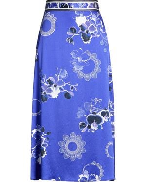 Leonard Paris Midi Skirt Silk, Elastane - Blue