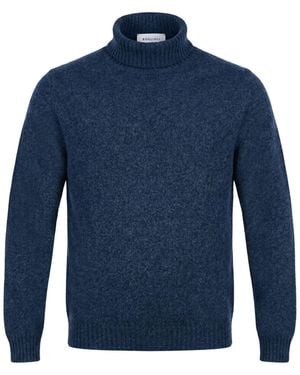 Boglioli Turtleneck Wool, Cashmere - Blue