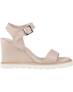 Baldinini Taupe Sandals Calfskin - Natural