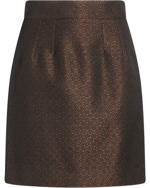 Dolce & Gabbana Mini Skirt Acetate, Acrylic, Cotton, Lurex, Polyamide - Brown