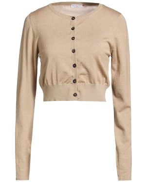 Brunello Cucinelli Cardigan Cashmere, Silk, Polyamide, Metallic Polyester - Natural