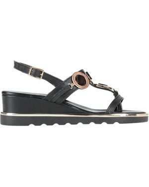 NU NU' Thong Sandal Leather - Black