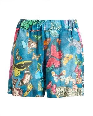 120% Lino Shorts & Bermuda Shorts Linen - Blue