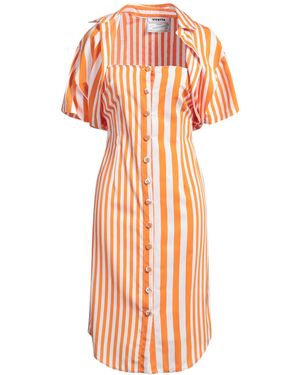 Vivetta Midi Dress Viscose, Polyamide - Orange