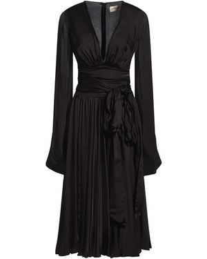 Alexandre Vauthier Midi Dress Silk - Black