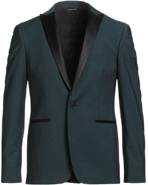Tonello Dark Blazer Virgin Wool, Mohair Wool, Elastane - Green