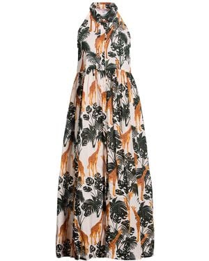 CONNOR & BLAKE Dark Maxi Dress Cotton - White