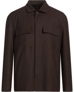 Lardini Shirt Wool - Brown