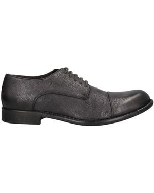 JP/DAVID Charcoal Lace-Up Shoes Soft Leather - Gray
